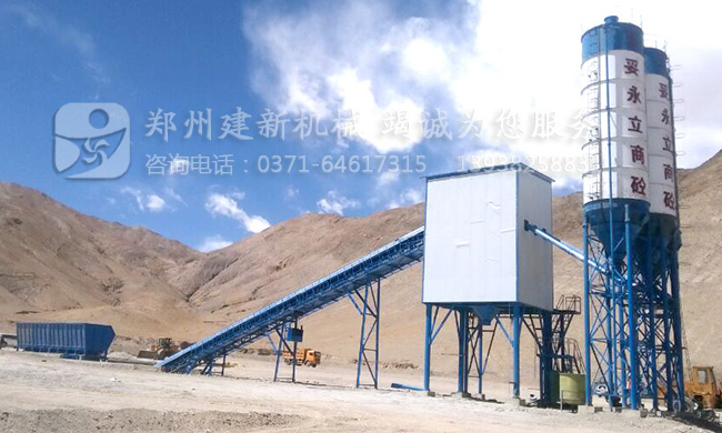 吉林省120混凝土搅拌站设备施工现场(图1)