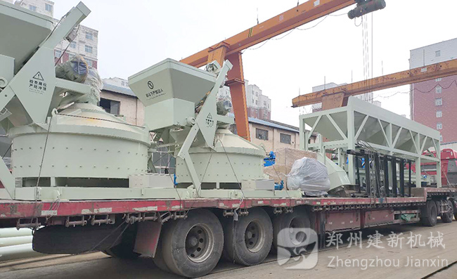 郑州建新机械两套MPC500立轴行星式搅拌机发货安徽地区